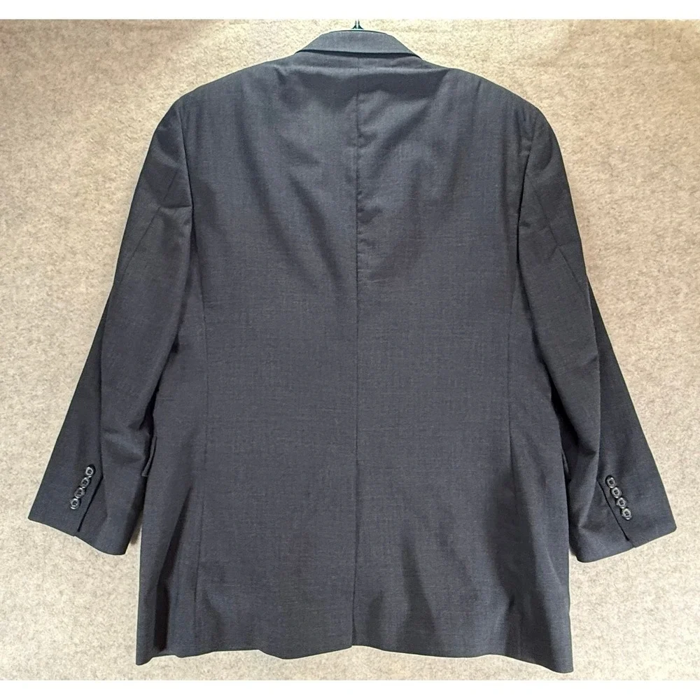 Jos A Bank Signature Collection Grey 100% Wool Micro Check Blazer Sport Coat 43R